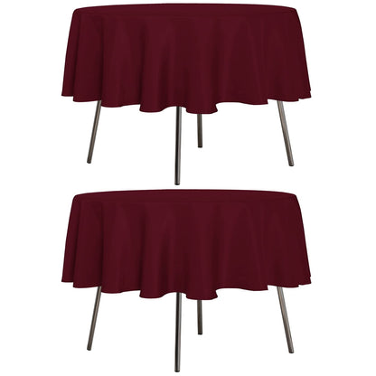 sancua 2 Pack White Table Cloth 60x102 Inch for 6 Feet Rectangle Tables