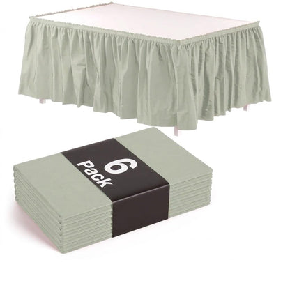 Exquisite Navy Plastic Table Cloth Disposable 6 Pack - 54 x 108 Inch Rectangle Tablecloth for 6 Foot Tables - Waterproof Table Cover for Party Wedding Birthday Graduation BBQ Catering