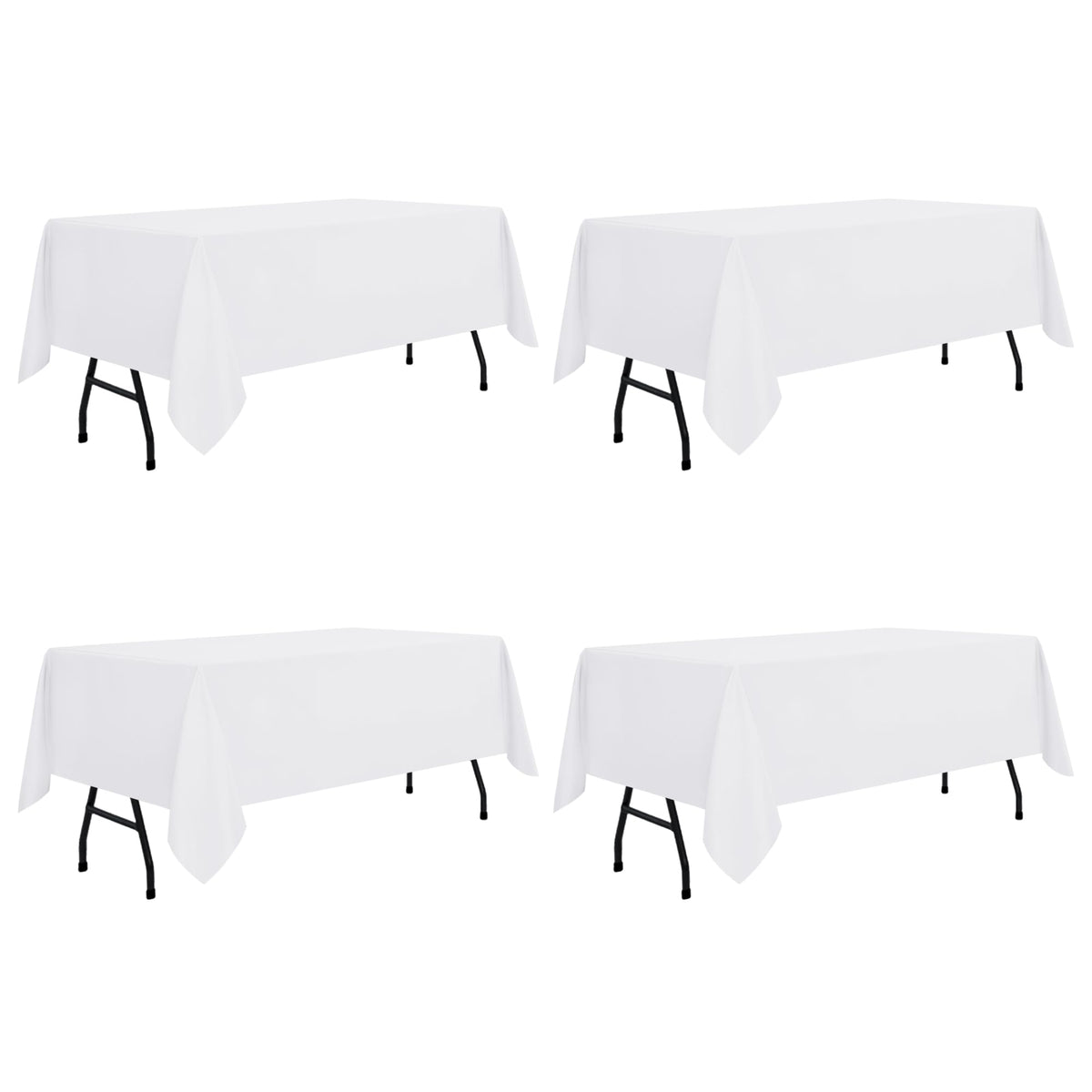 sancua Rectangle Tablecloth, 60 x 102 Inch, Black
