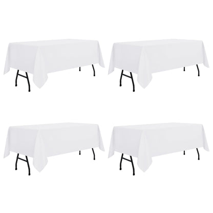 sancua Rectangle Tablecloth, 60 x 84 Inch, White