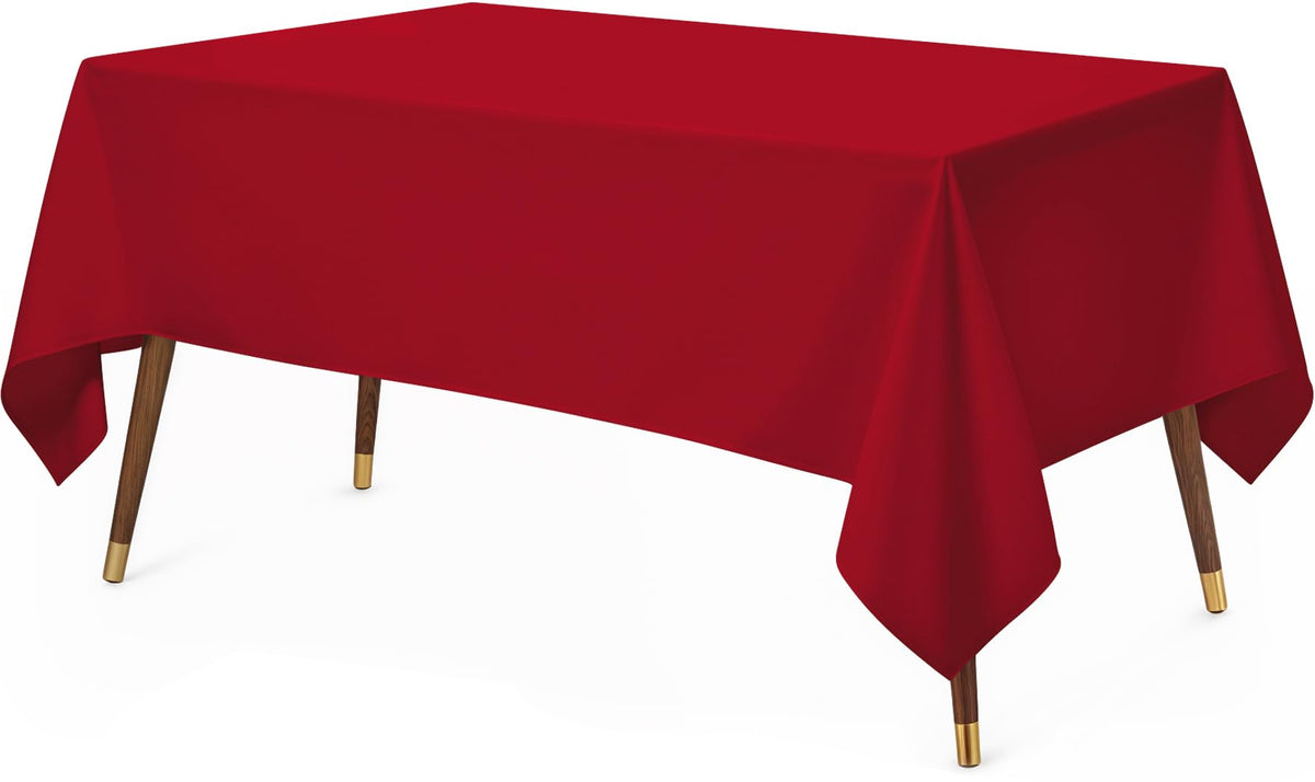 Utopia Kitchen Rectangle Table Cloth 2 Pack [60x102 Inches, Black]