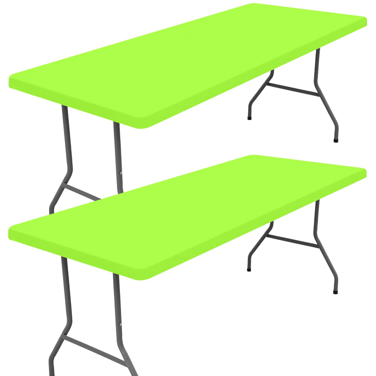 Moosfor 2 Pack Rectangle Spandex Fitted Table Cloth, 6FT Elastic Tablecloth