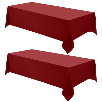 VidaFete Classic Series 10 Pack 90 * 132inch Black Rectangle Tablecloth