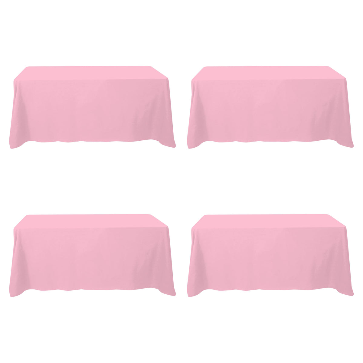 BRILLMAX 6 Pack White Tablecloths 60x126 Inch for 8ft Rectangle Tables