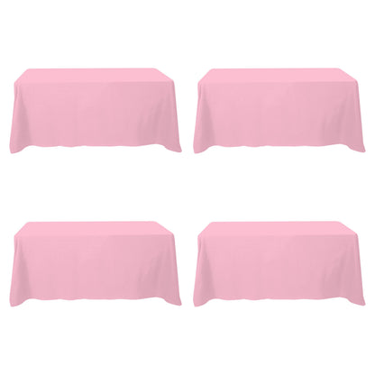 BRILLMAX 6 Pack White Tablecloths 60x126 Inch for 8ft Rectangle Tables