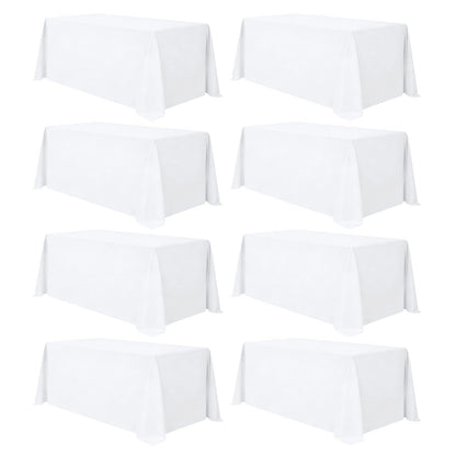 12 Pack Black Tablecloths Rectangle 60 x 102 Inch for 6 Foot Tables