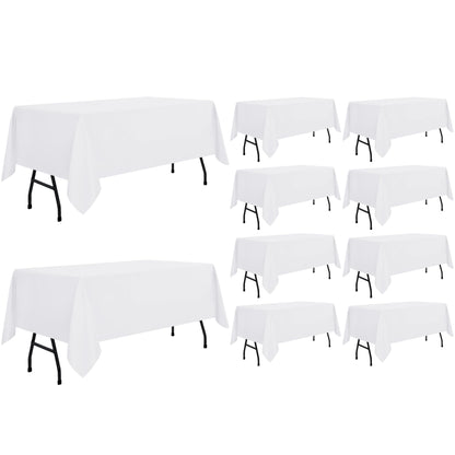 sancua Rectangle Tablecloth, 60 x 84 Inch, White
