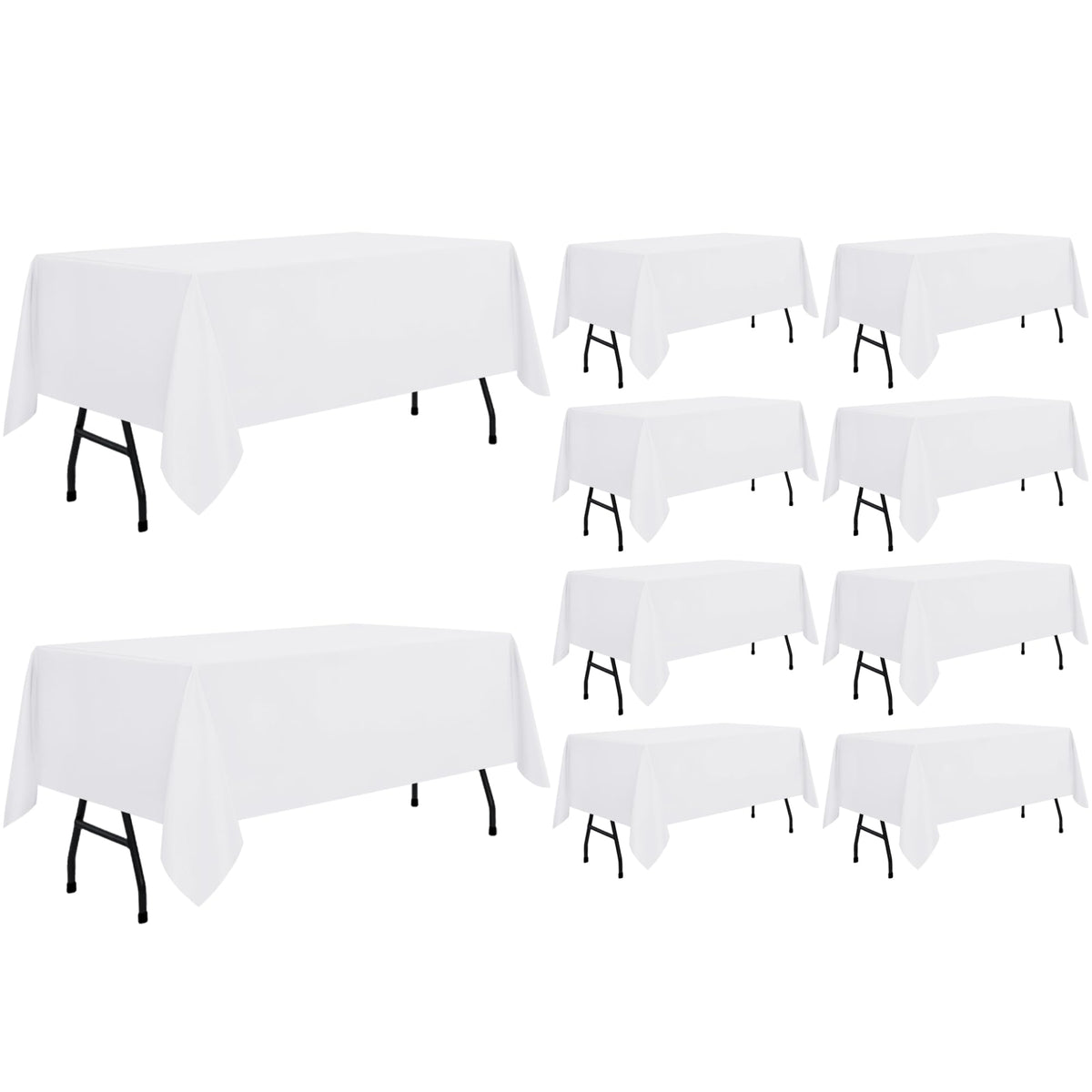 sancua Rectangle Tablecloth, 60 x 102 Inch, Black