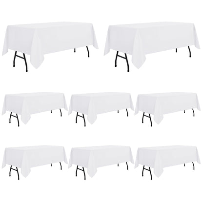 sancua Rectangle Tablecloth, 60 x 84 Inch, White