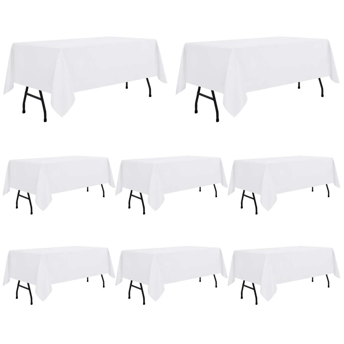 sancua Rectangle Tablecloth, 60 x 102 Inch, Black