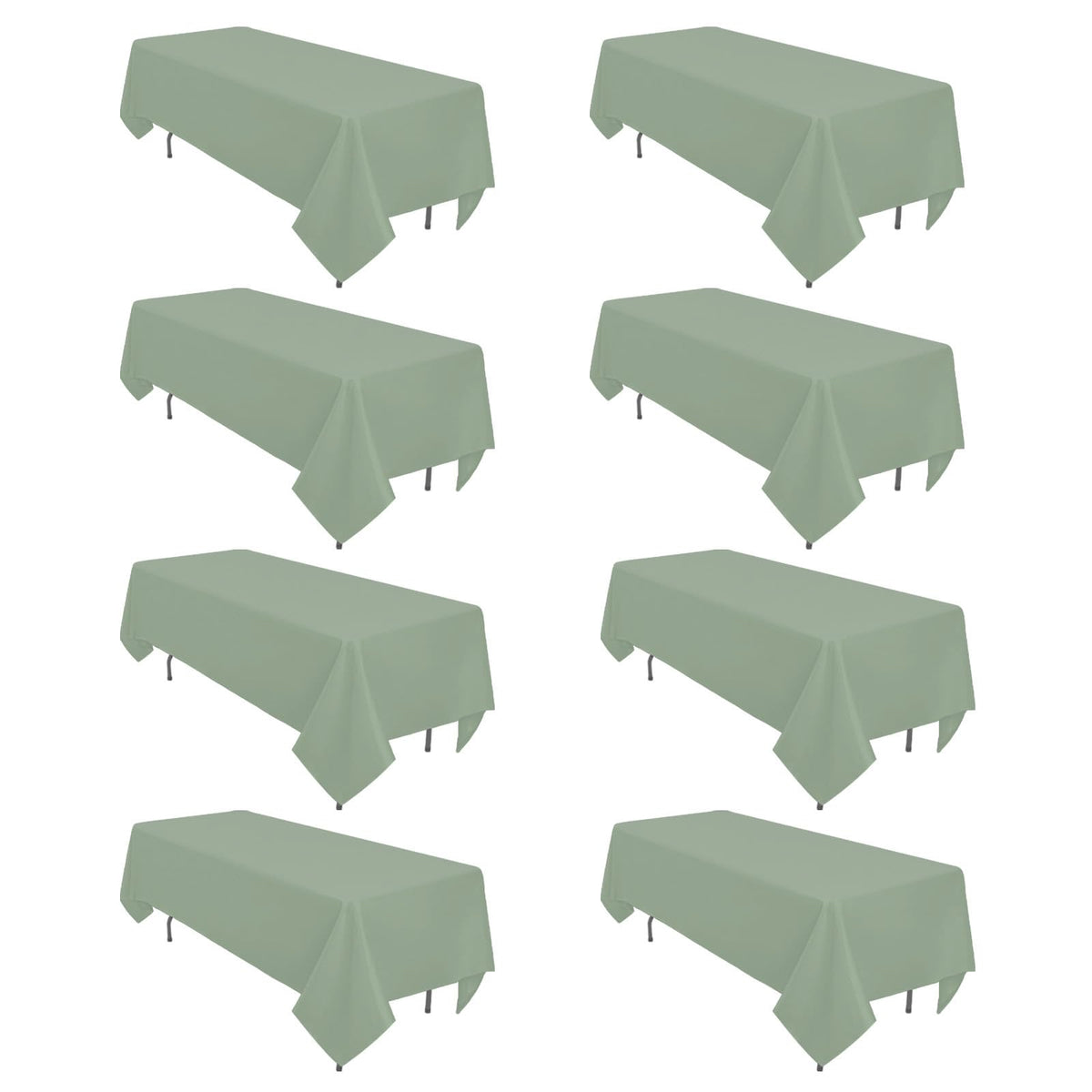 12 Pack Black Tablecloths Rectangle 60 x 102 Inch for 6 Foot Tables
