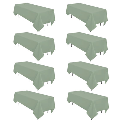 12 Pack Black Tablecloths Rectangle 60 x 102 Inch for 6 Foot Tables
