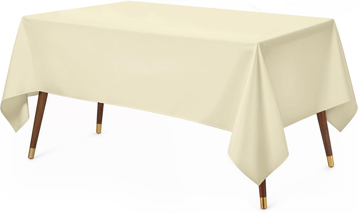 Utopia Kitchen Rectangle Table Cloth 2 Pack [60x102 Inches, Black]