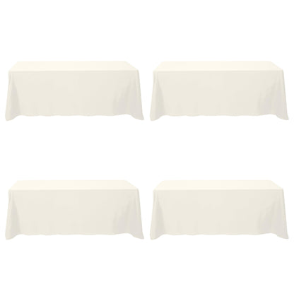 BRILLMAX 6 Pack White Tablecloths 60x126 Inch for 8ft Rectangle Tables