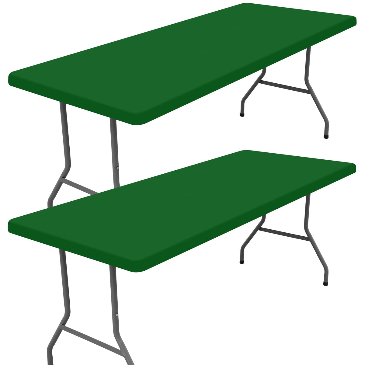 Moosfor 2 Pack Rectangle Spandex Fitted Table Cloth, 6FT Elastic Tablecloth