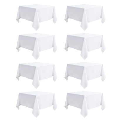 12 Pack Black Tablecloths Rectangle 60 x 102 Inch for 6 Foot Tables