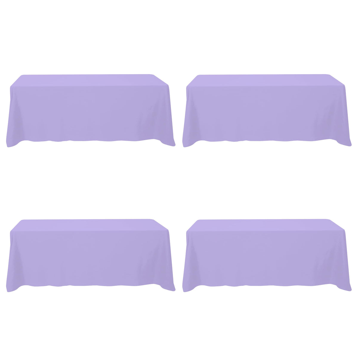 BRILLMAX 6 Pack White Tablecloths 60x126 Inch for 8ft Rectangle Tables