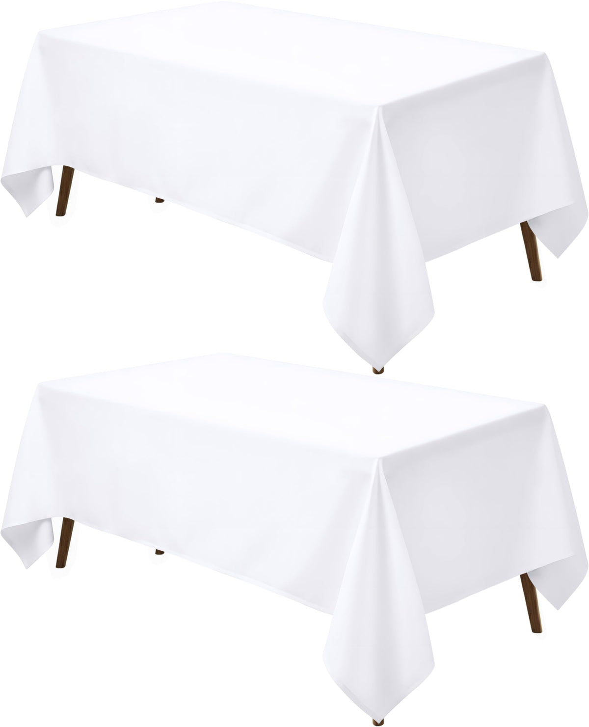 Utopia Kitchen Rectangle Table Cloth 2 Pack [60x102 Inches, Black]