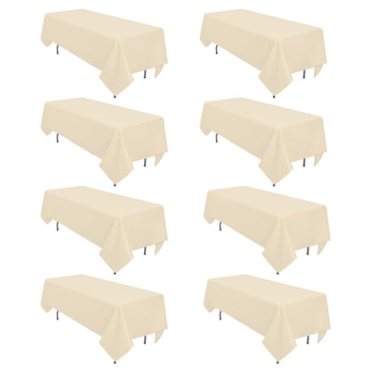 12 Pack Black Tablecloths Rectangle 60 x 102 Inch for 6 Foot Tables