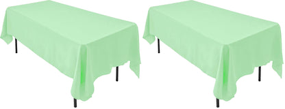 AK TRADING CO. 60 x 102-Inch Rectangular Polyester Tablecloth - Made in USA - Wrinkle-Resistant, Flame Retardant, Durable Party Table Cover, Banquet Tablecloth, Wedding Table Cover - Orange