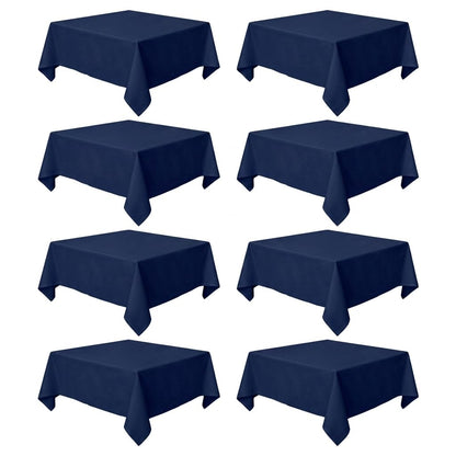 8 Pack White Rectangle Table Cloth 60 x 102 Inch For 6 Foot Tables