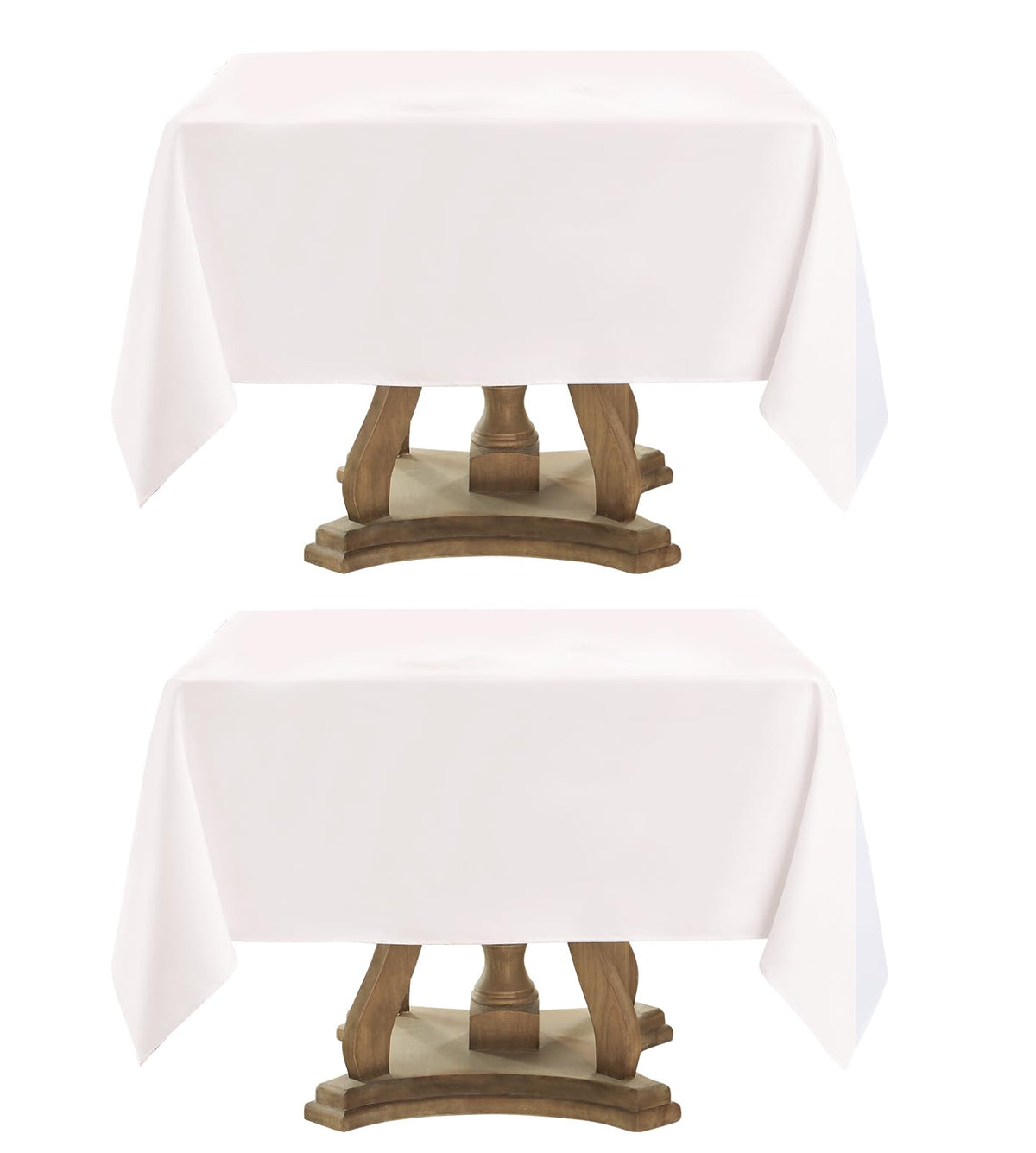 6 Pack Ivory Rectangle Tablecloths 60x120 Inch for 8ft Tables