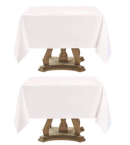 6 Pack Ivory Rectangle Tablecloths 60x120 Inch for 8ft Tables