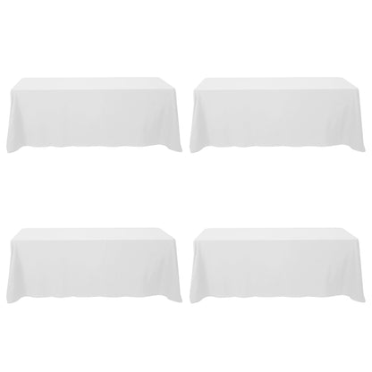 BRILLMAX 6 Pack White Tablecloths 60x126 Inch for 8ft Rectangle Tables