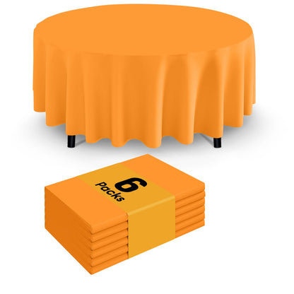 Smiry Plastic Disposable Waterproof Table Cloth - 54 x 108 Inch, 6 Packs