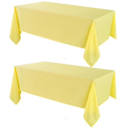 VidaFete Classic Series 10 Pack 90 * 132inch Black Rectangle Tablecloth