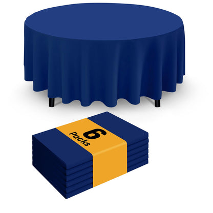 Smiry Plastic Disposable Waterproof Table Cloth - 54 x 108 Inch, 6 Packs