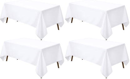 Utopia Kitchen Rectangle Table Cloth 1 Pack [90x132 Inches, White]