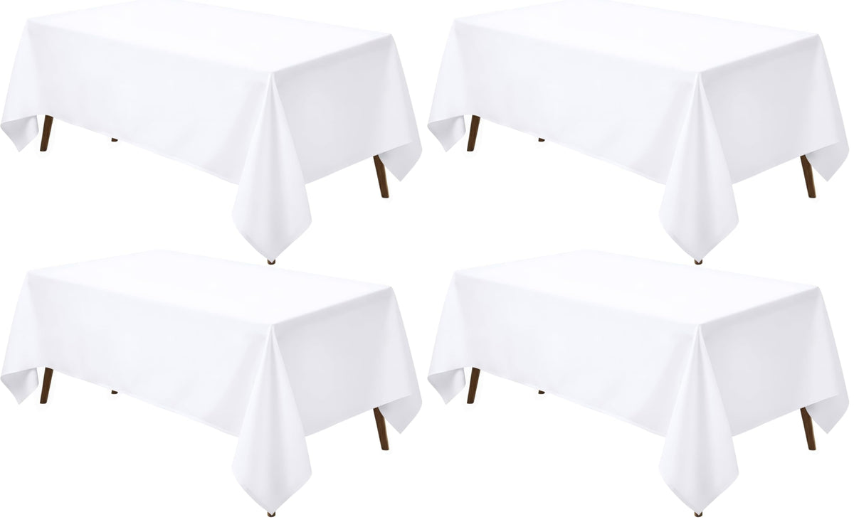 Utopia Kitchen Rectangle Table Cloth 2 Pack [60x102 Inches, Black]
