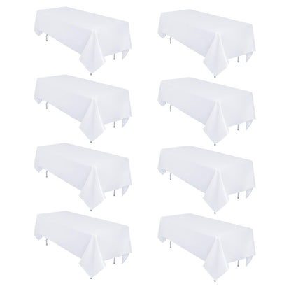 12 Pack Black Tablecloths Rectangle 60 x 102 Inch for 6 Foot Tables