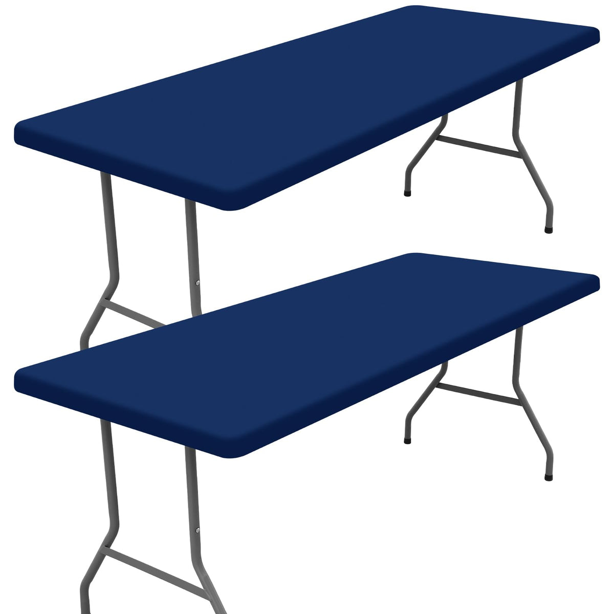 Moosfor 2 Pack Rectangle Spandex Fitted Table Cloth, 6FT Elastic Tablecloth
