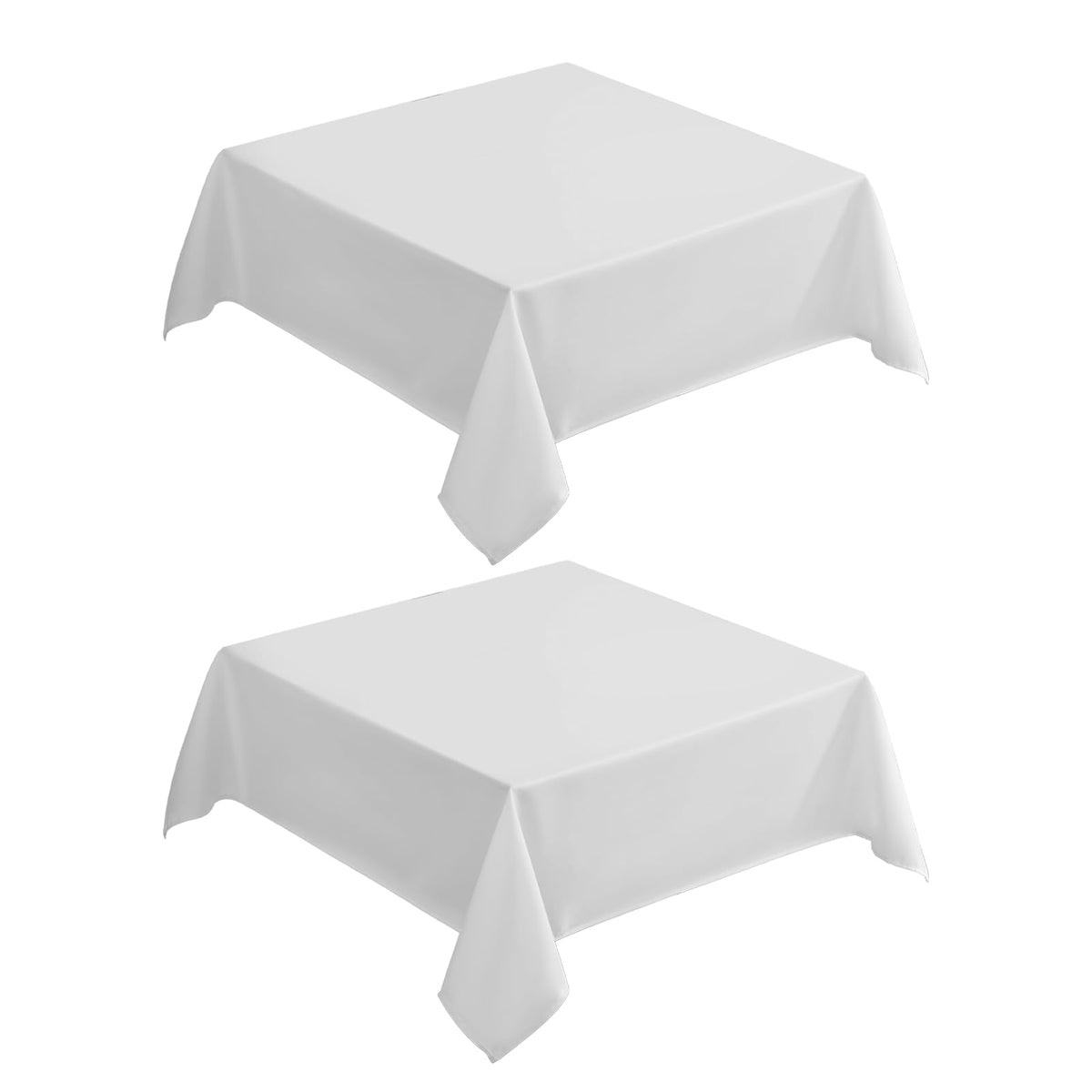 VidaFete Classic Series 10 Pack 90 * 132inch White Rectangle Tablecloth