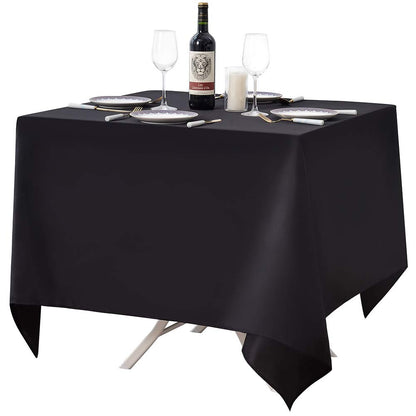 Surmente 90x156 Inch Black Tablecloth for 8 Foot Rectangle Tables