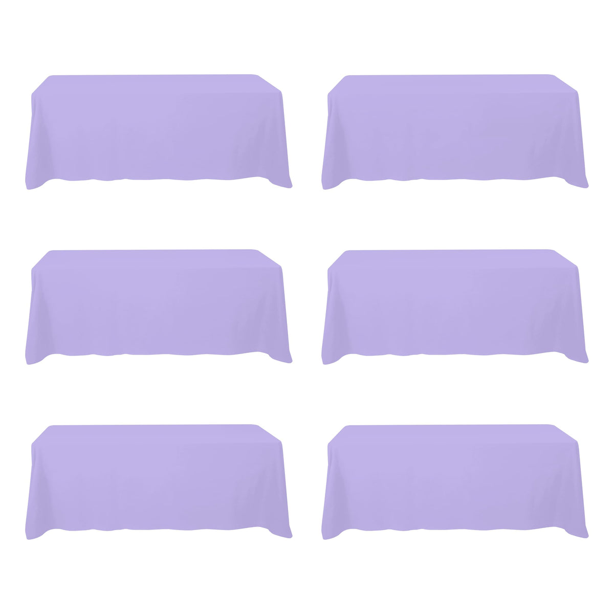BRILLMAX 6 Pack White Tablecloths 60x126 Inch for 8ft Rectangle Tables