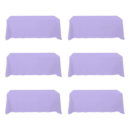 BRILLMAX 6 Pack White Tablecloths 60x126 Inch for 8ft Rectangle Tables