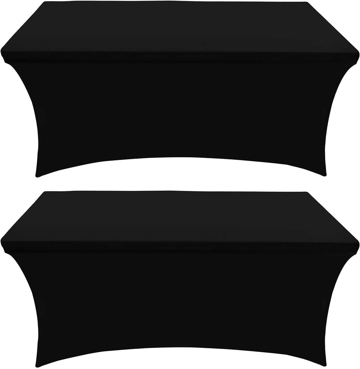 Utopia Kitchen Spandex Table Cloth 2 Pack [4FT, 48Lx30Wx30H Inch, Black]