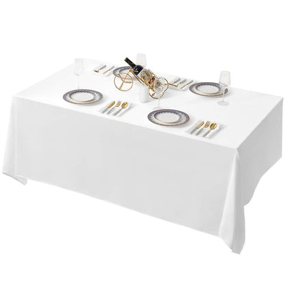 Surmente 90x156 Inch Black Tablecloth for 8 Foot Rectangle Tables