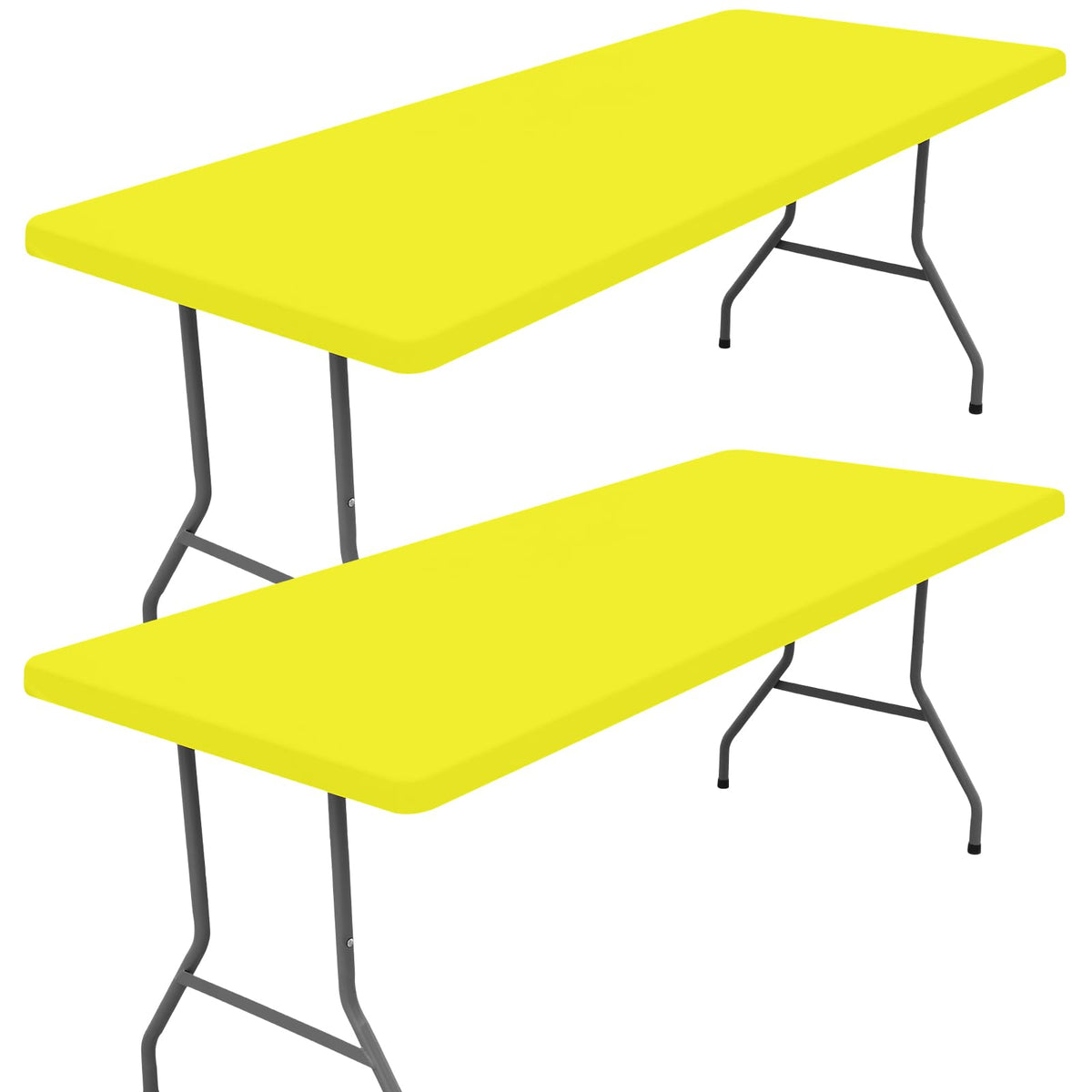Moosfor 2 Pack Rectangle Spandex Fitted Table Cloth, 6FT Elastic Tablecloth