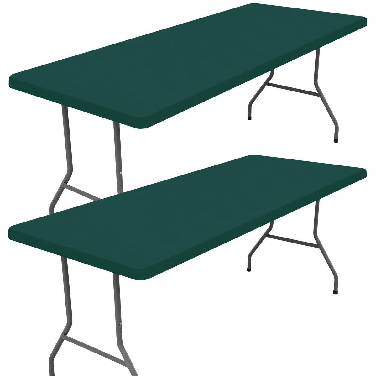 Moosfor 2 Pack Rectangle Spandex Fitted Table Cloth, 6FT Elastic Tablecloth