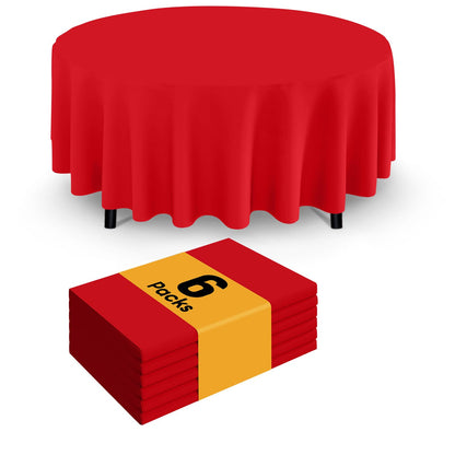 Smiry Plastic Disposable Waterproof Table Cloth - 54 x 108 Inch, 6 Packs