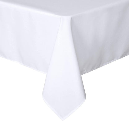 sancua Rectangle Tablecloth, 60 x 84 Inch, White