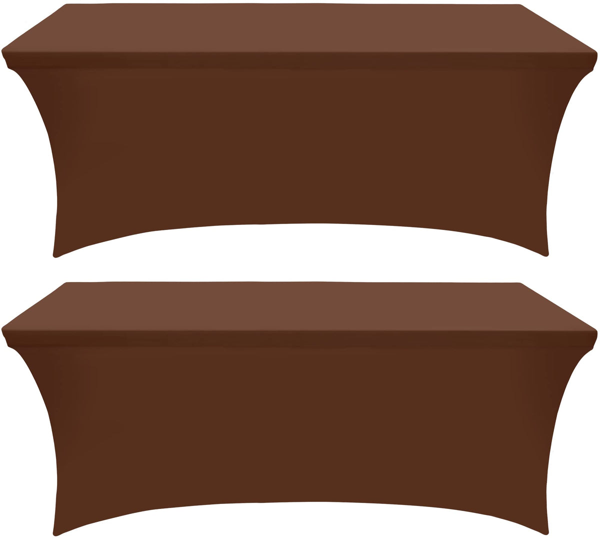 Utopia Kitchen Spandex Table Cloth 2 Pack [8FT, 96Lx30Wx30H Inch, Black]