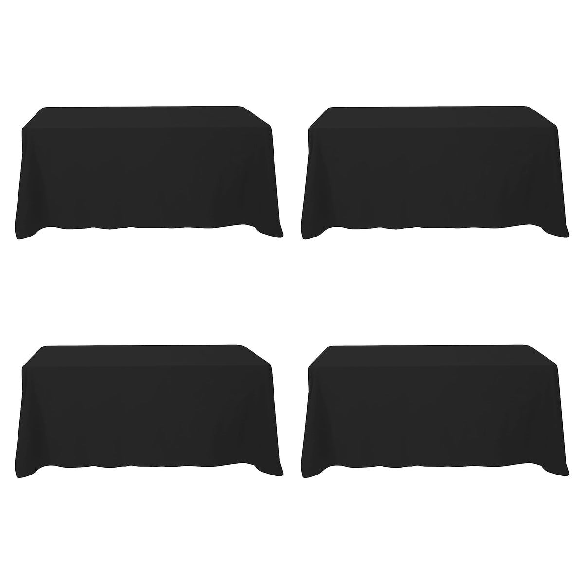 BRILLMAX 6 Pack White Tablecloths 60x126 Inch for 8ft Rectangle Tables