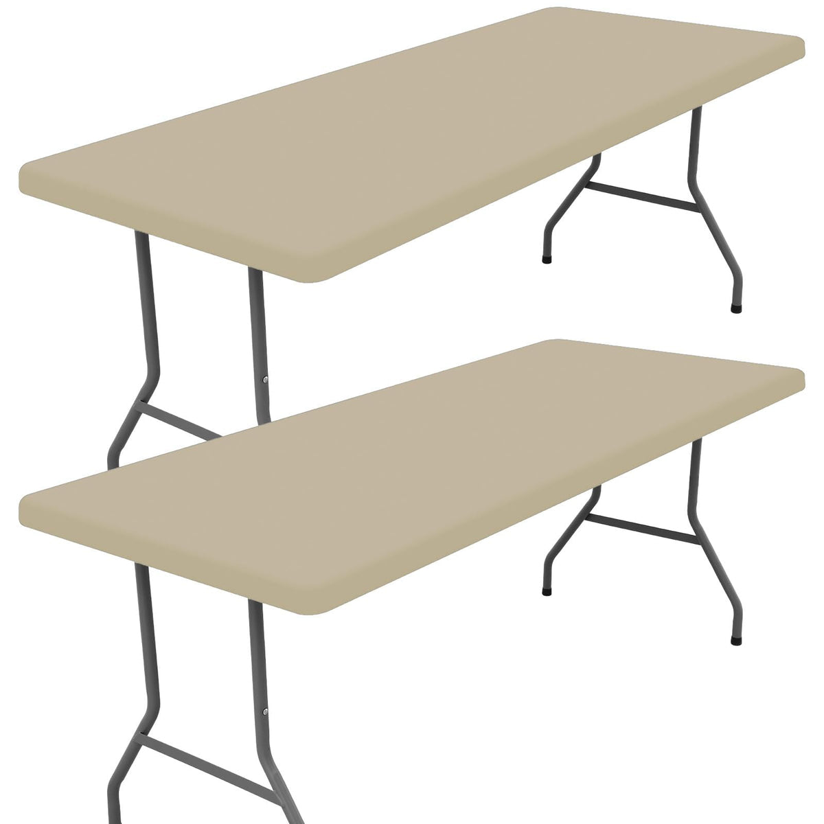 Moosfor 2 Pack Rectangle Spandex Fitted Table Cloth, 6FT Elastic Tablecloth