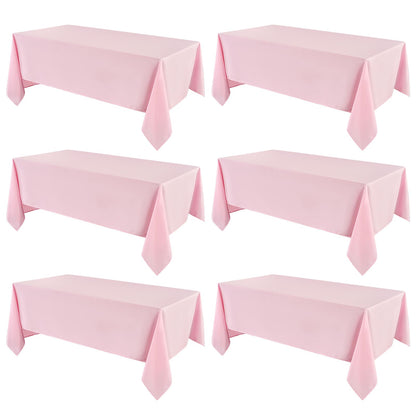 VidaFete Classic Series 10 Pack 90 * 132inch White Rectangle Tablecloth