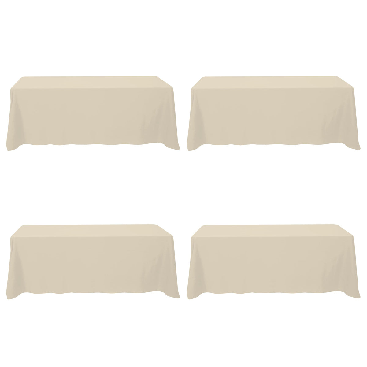 BRILLMAX 6 Pack White Tablecloths 60x126 Inch for 8ft Rectangle Tables